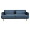 3-Sitzer-Sofa mit blauem Samtbezug
